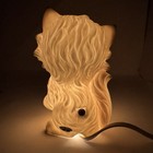 Vintage Josef Original Ceramic Cat Night Light Table Lamp - Glass Eyes - Japan