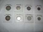  lot Of 12  Canada Newfoundland Silver Coins Various Years 1 5 10 20 25 50 Cents