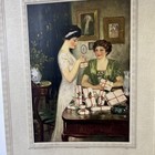 1913 Antique Ephemera Portrait Calendar Sample    christmas Belles   