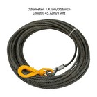 Carbon Steel Winch Cable With Self Locking Swivel Hook 9 16 Inch X 150 Feet