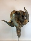 261046 - Rare   Old African Gela Guere Warrior Horn Head Mask - Iv  Coast