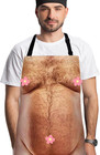 Funny Belly Apron For Adults With Hairy Belly Print Gag Gift For Christmas Party