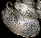 Pair Of Antique Richard Klemm Dresden Porcelain Cups   Saucers C 1888 Heavy Gg