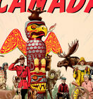 Canada Vacations Unlimited 1947 Vintage Poster Print Retro Style Travel Art