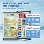 Wanai 3 2 Cu ft Mini Refrigerator With 3 Removable Shelves Single Door 5 Temp Co