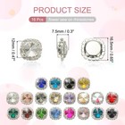 16pcs Rhinestone Buttons  Flatback Sew On Rhinestones  White