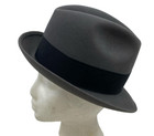 70s Vintage Stetson Fedora With Feather Size 6 3 4 Grey Caribou Mens Hat