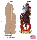 Kentucky Derby Horse Jockey Roses Lifesize Cardboard Standup Standee Cutout Prop