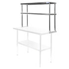 Stainless Steel Commercial Wide Double Overshelf - 48  X 12  - For Prep Table