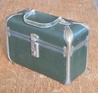 Vintage Green Choo Choo Train Case Doll Makeup Luggage  Suitcase 