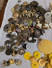 Vtg Huge Lot Antique Vintage Buttons Plastic Celluloid Glass Wood 2 Lb 