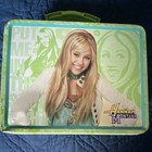 Tin Box Hannah Montana Vintage Metal Tin Box Lunchbox Container Green Blue