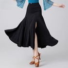 Modern Dance Costume Skirt Ballroom Latin Gypsy Flamenco Dancewear Split Swing