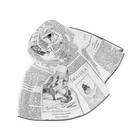 Bram Stoker Dracula Scarf   Literary Print   Vampire Scarf   Dark Academia Gifts