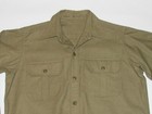 Vintage 1953 Us Army Korean War Wool Shirt  2 Pockets long Sleeve nice Shape 15