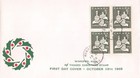 Canada Gift-wise Men Christmas Stamp Set  443p-4p Fdc  Blocks Of 4 - Caneco