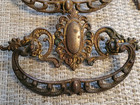 Antique Victorian Ornate 5 5  Cast Bronze Furniture Drop Drawer Pulls Lot Of 4