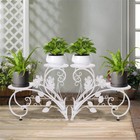 Wrought Iron Metal Plant Stands Flower Pot Rack Holder Indoor outdoor Chic Decor