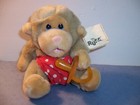 Russ Baby Chee Chee Monkey Tan Plush Pacifier  Red Polka Dot Diaper 6  Tag Vgc