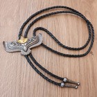 Bolo Tie For Men Cowboy Necktie Western Style Bow Tie For Flying Eagle Silver