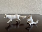 Schleich Arctic Fox   Kit Cub Baby Adult Animal Figures 2010 Retired 14638 14639