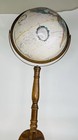 12  Round Replogle Globes On 3ft Wooden Stand Pedestal Vintage Looking  pre-owned