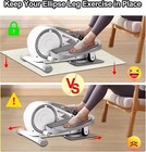 Under Desk Elliptical Exerciser With Non-slip Mat - Compact Leg Workout Machine