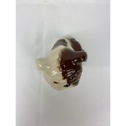 Bulldog Figurine Ceramic Dog Statue Decor Brown White Accent Home Decor