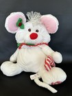 1987 Puffalump Vintage Stuffed Animal Mouse Fisher Price White Plush Christmas
