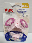 Nuk 0-6 Months Orthodontic Pacifier Pack Of 3 Pink Purple Bees Glow In Dark