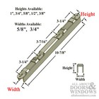 Sliding Patio Door Keeper 5 8  Narrow Raised Dual Point Lock - Stainless Steel