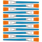 12 Pcs Flat Paint Brush Set - Professional Acrylic  Oil   Watercolor Brushes New