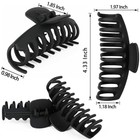Large Hair Claw Clips Strong Hold For Thick Hair 4 Pack Matte Non Slip
