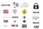 Adult Temporary Graphic Text Tattoo     Various Sayings Fun   Naughty-one Tattoo