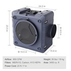 800cfm Air Scrubber With 3 Stage Filtration Stackable Negative Air Machine