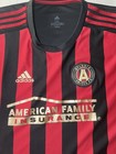 Atlanta United Fc Jersey Mens 2xl Red Black Mls Soccer Adidas Climalite Home