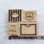 Lot Of 4 Stampin Up Gift  Thank You  Stampin  Up Rubber Stamp