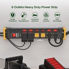 6-outlet Heavy Duty 3300j Power Strip Surge Protector With 6ft Cord 15a 1875w 