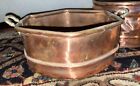 3 Copper Planter Pot Hand Made Brass Handles Turkey T  rkiye Hammered Copper Vtg