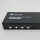 Steetek Kvm Usb 2 0 Switch Dual Monitor 4-port 4k 30hz - No Cables Included