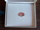 Vintage Victorian  Theme Hallmark Wedding Guest Book Album  Flowers White