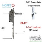 Hoppe 16mm Manual 45 92 Gear  Tongue At 24 41   1  D b  36  Hh
