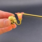 1 12 Scale Miniature Brass Wall Sconce Pink Tulip  Dollhouse Touchless Light