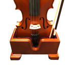 Paititi Violin Stand Solid Mahogany Wood Stand W Bow Holder Velvet Plush Cushion