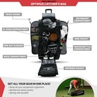 Powernet Optimus Catcher s Gear Bag  Rolling Baseball Bag  7 Bat Sleeves