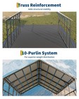 20x25x14ft Metal Rv Carport Heavy Duty Outdoor Shelter Garage For Rvs Car Pickup