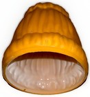 Cased Puffy Glass Lamp Shade Orange Over Opal White For 2 1 4  Fitter