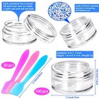 100 Pcs 5g Empty Plastic Containers With Clear Lids mini Makeup Sample Contai   