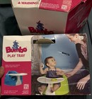 Bumbo Infant Floor Seat Baby Sit Up Chair With Adjustable Harness   Tray Green