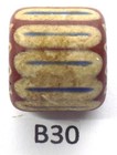 Sweet Old Antique Venetian Chevron African Trade Bead  B30  Bg 84